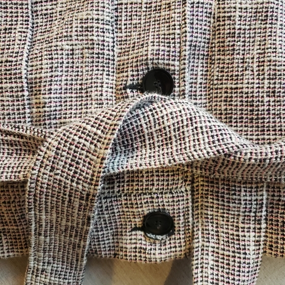 Zara Tweed Puff Sleeve Belted Jacket Small - Picture 8 of 12